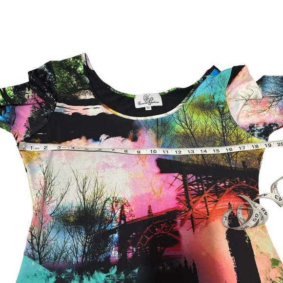 Rare Viviana Gabeiras Colorful Abstract Maxi Dress Art To Wear Women’s Size XL - Picture 11 of 15